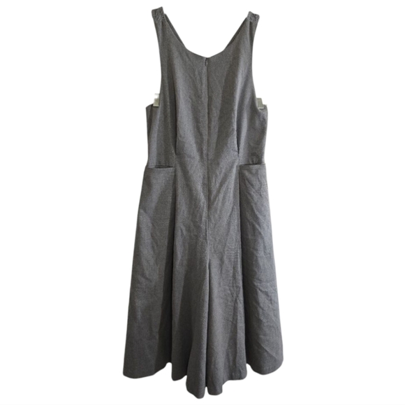 Vivian Chan McKenna Jumpsuit Medium Wide Leg Crop Culotte Mesh Cross Back - Picture 5 of 14